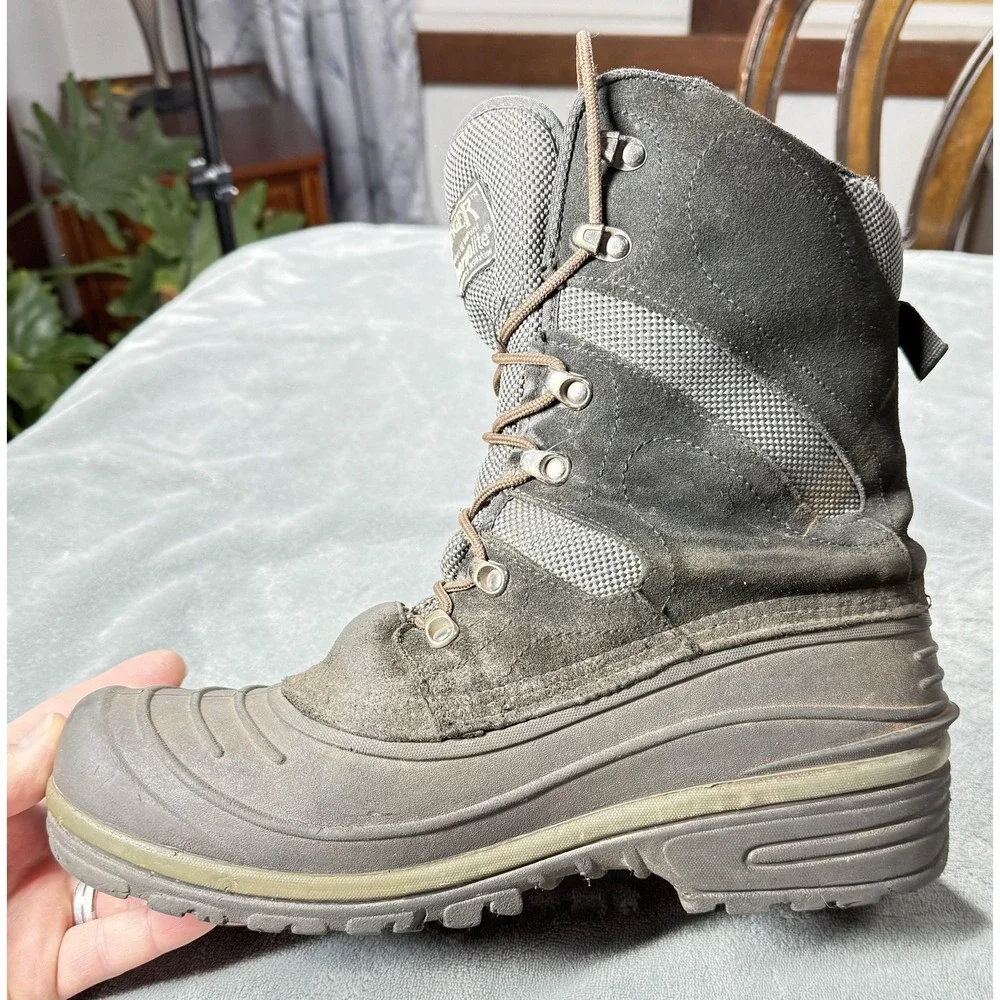 Ranger Thermolite Boots Mens Size 9 Gray Insulated Winter Snow Rubber Outdoor